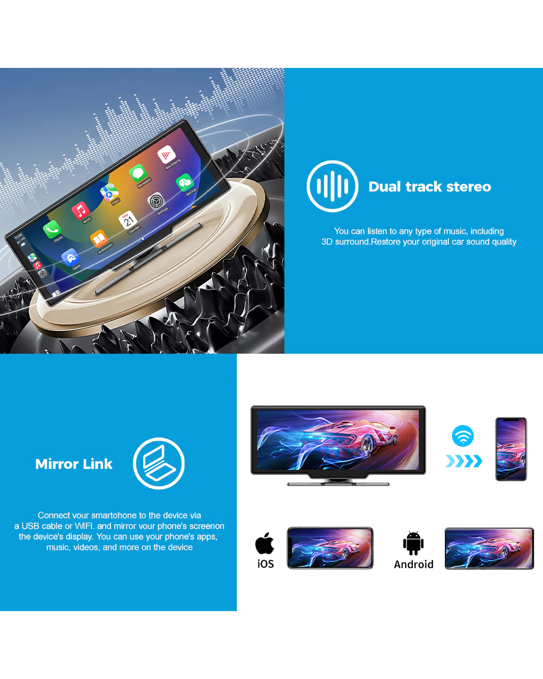 Universal Touch Screen Car Play 10.2 inch